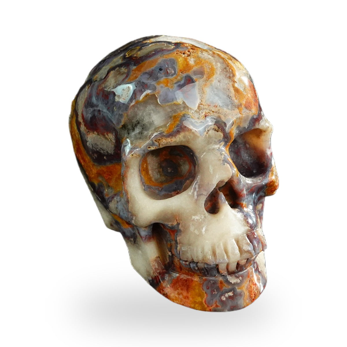 Blue Flower Agate crystal skull 3" SKH30BF08 photo 2