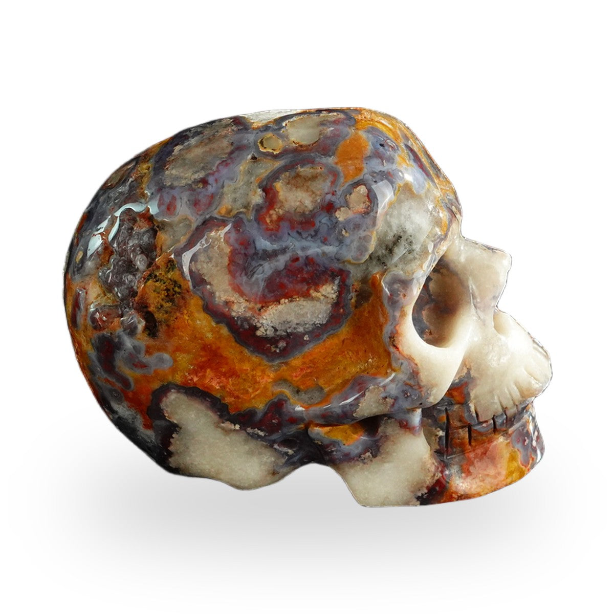 Blue Flower Agate crystal skull 3" SKH30BF08 photo 5