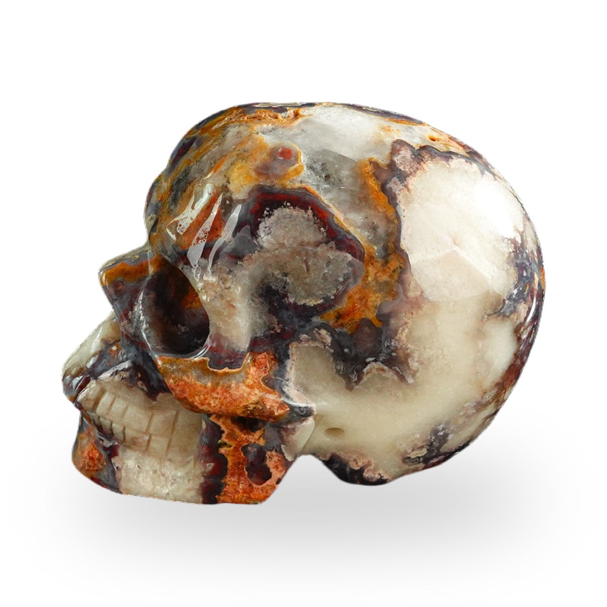 Blue Flower Agate crystal skull 3" SKH30BF08 photo 6