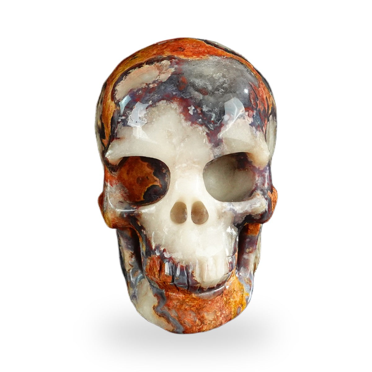 Blue Flower Agate crystal skull 3" SKH30BF12 photo 1