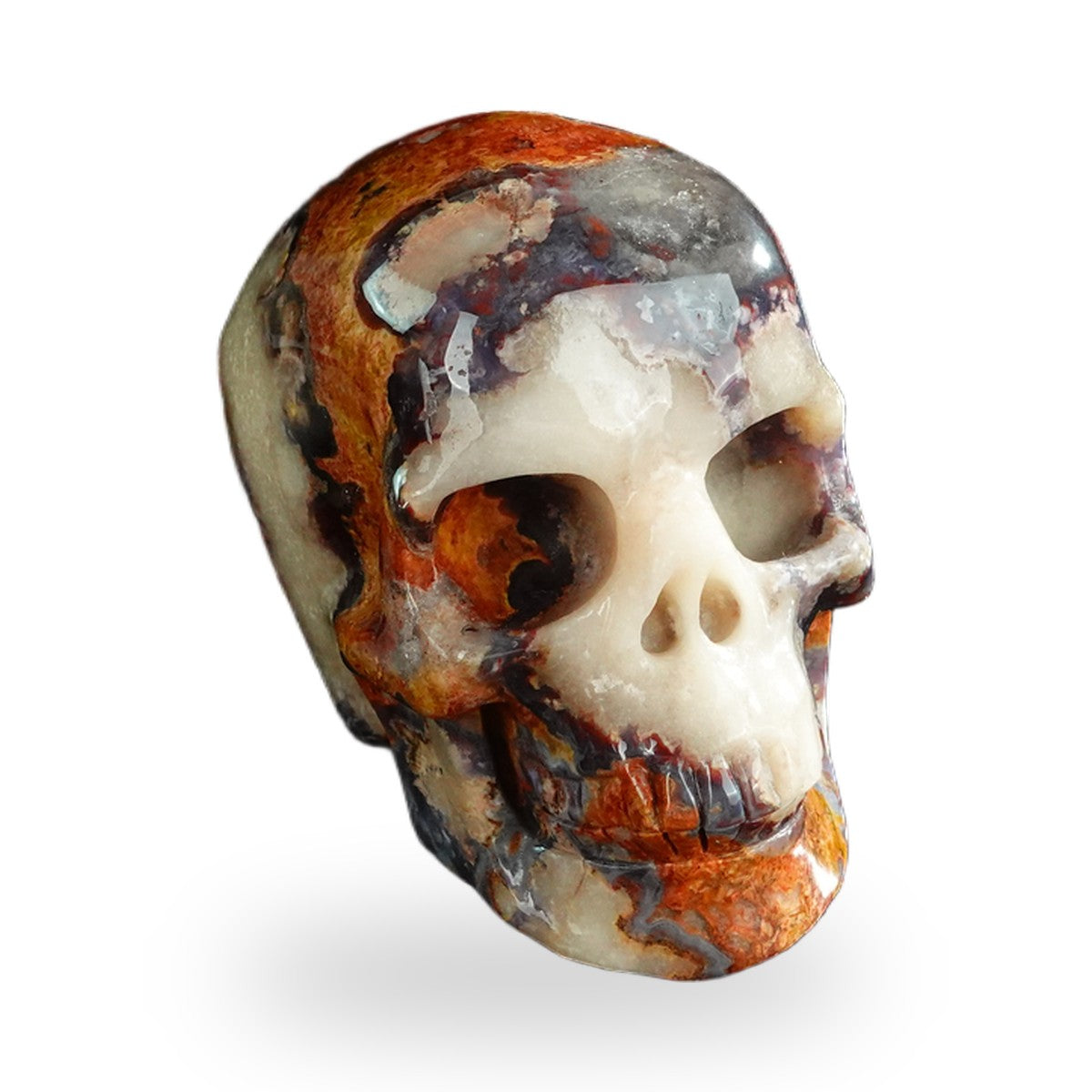 Blue Flower Agate crystal skull 3" SKH30BF12 photo 2