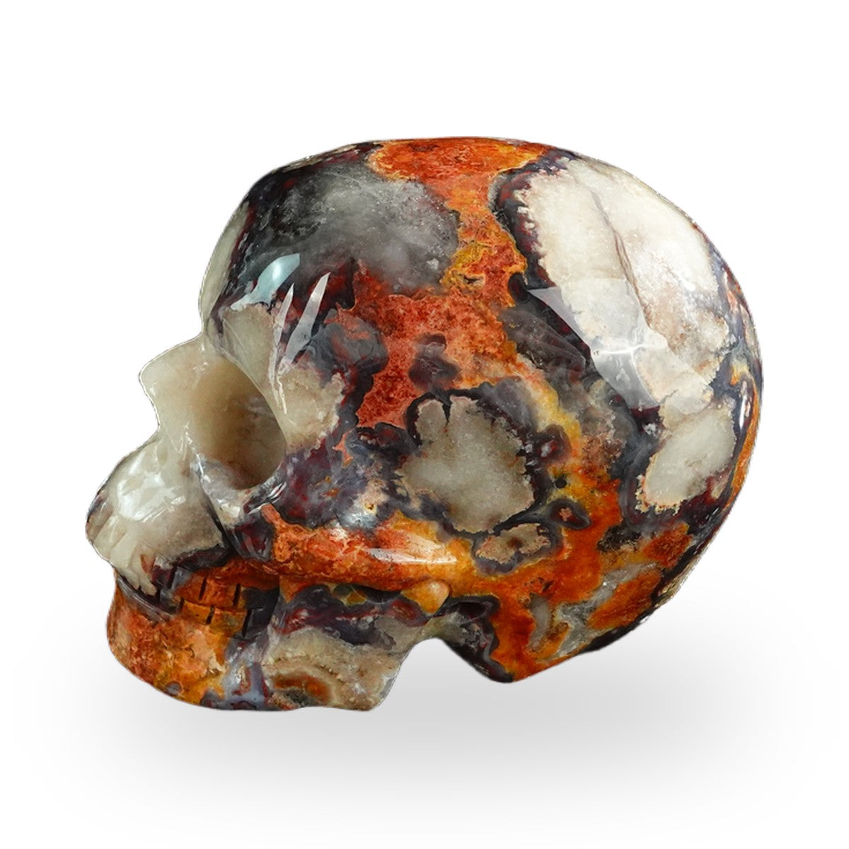 Blue Flower Agate crystal skull 3" SKH30BF12 photo 5