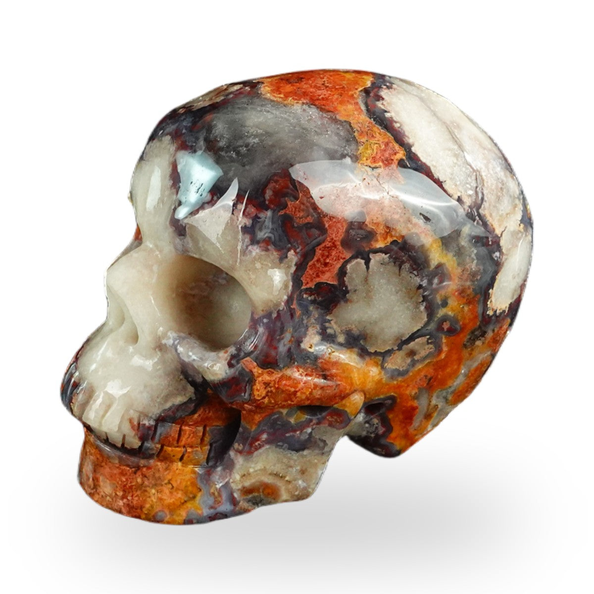 Blue Flower Agate crystal skull 3" SKH30BF12 photo 6