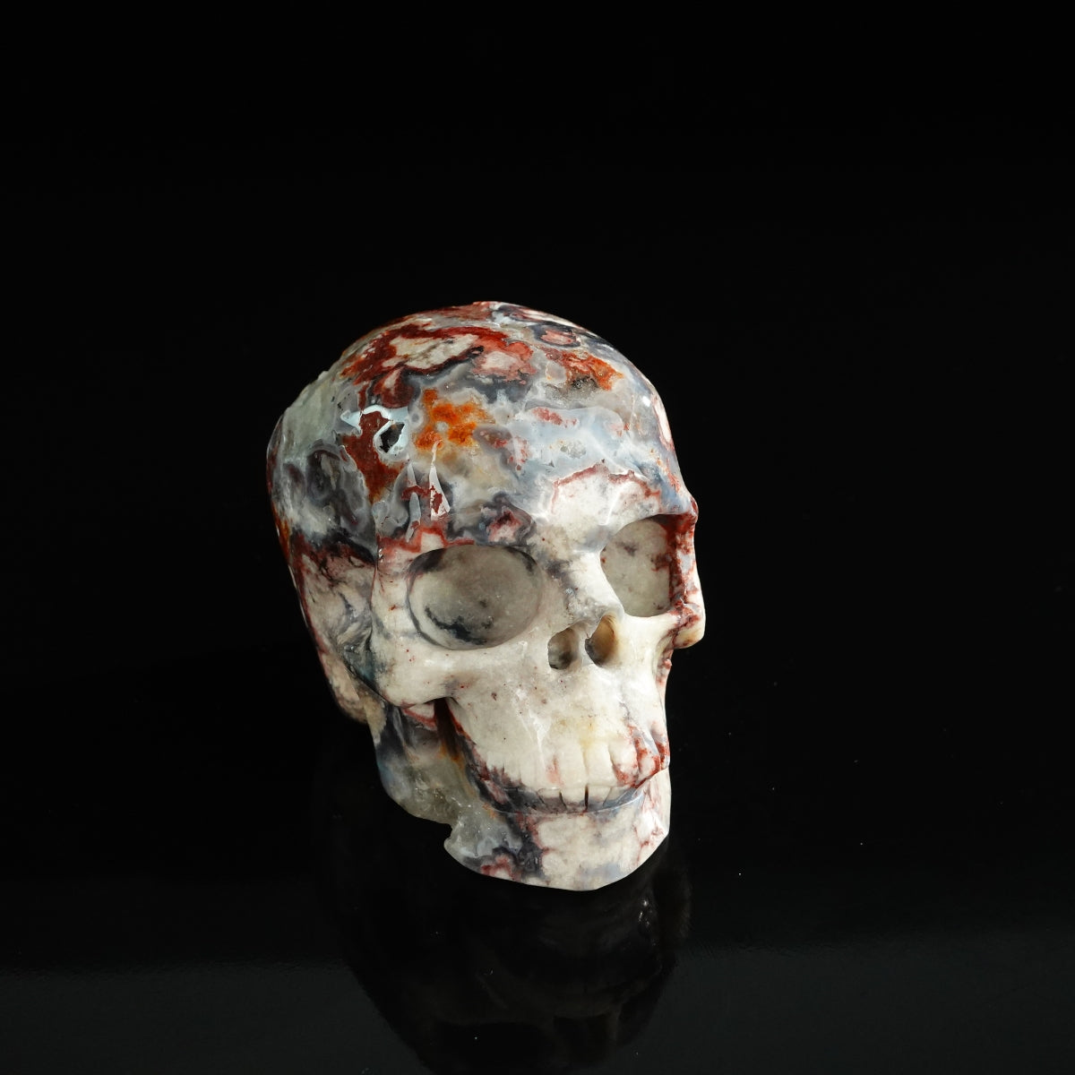 Blue Flower Agate crystal skull 3" SKH30BF13 photo 2