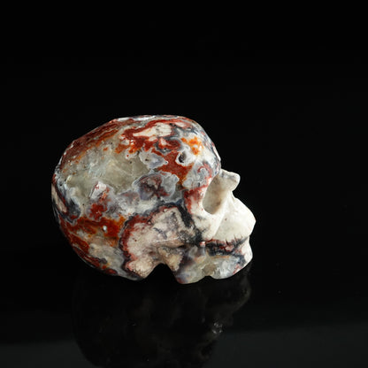 Blue Flower Agate crystal skull 3" SKH30BF13 photo 4