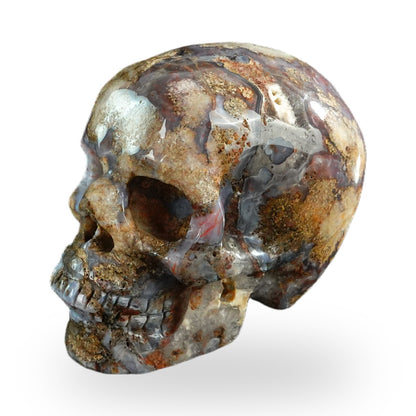 Blue Flower Agate crystal skull 3" SKH30BF14 photo 7