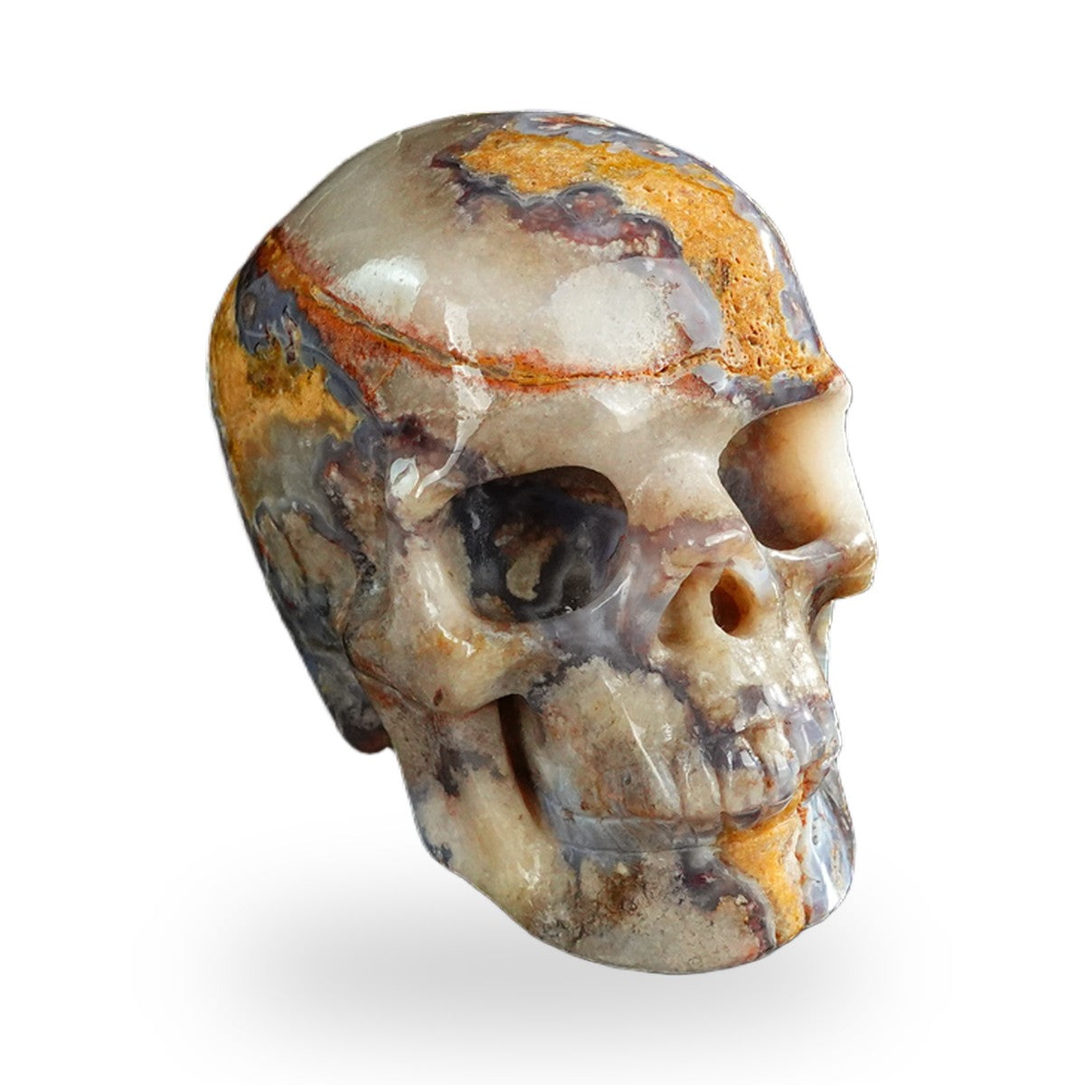 Blue Flower Agate crystal skull 3" SKH30BF15 photo 2