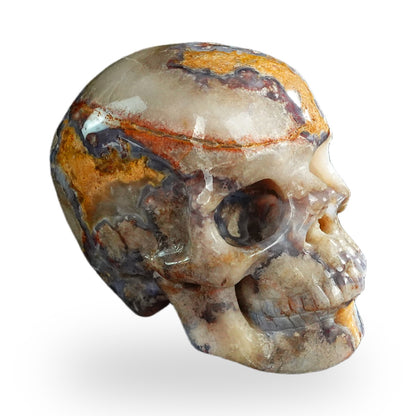 Blue Flower Agate crystal skull 3" SKH30BF15 photo 3