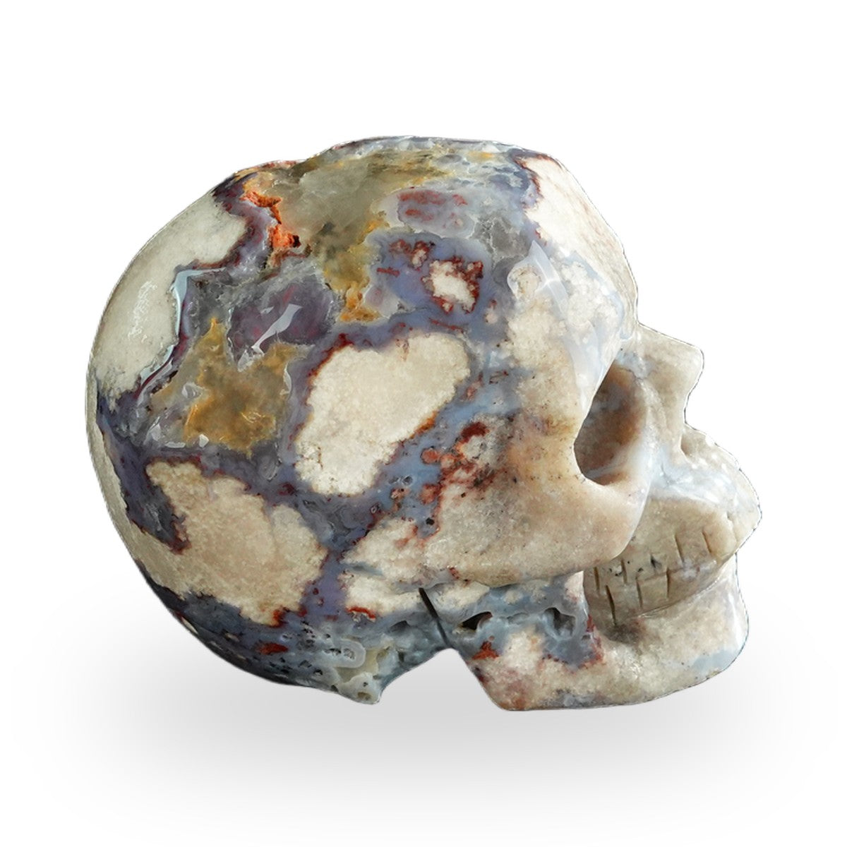 Blue Flower Agate crystal skull 3" SKH30BF16 photo 4