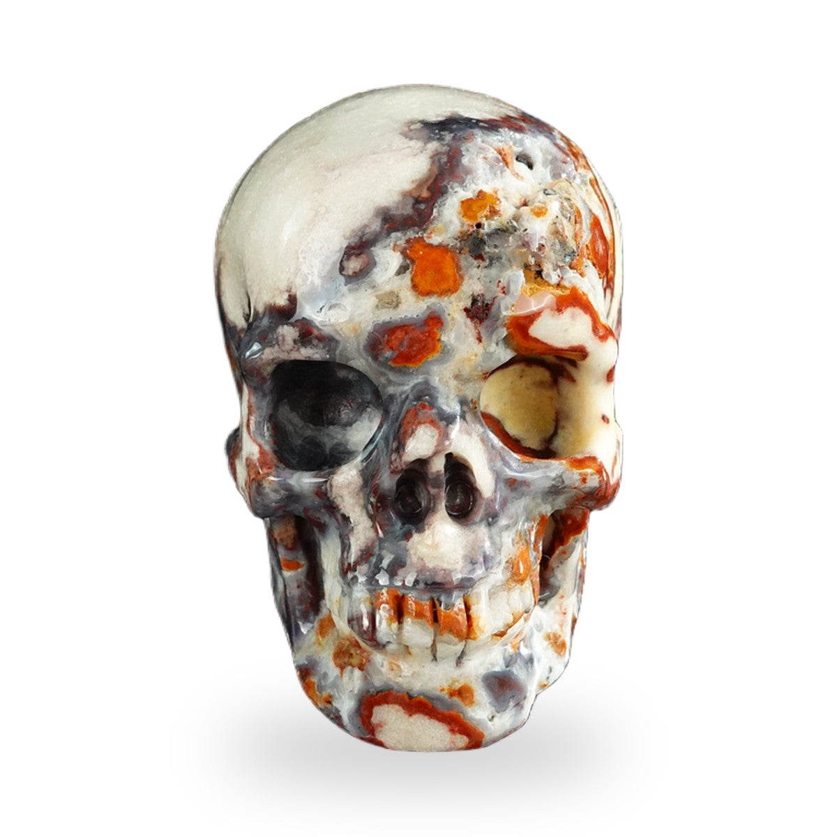 Blue Flower Agate crystal skull 3" SKH30BF18 photo 1