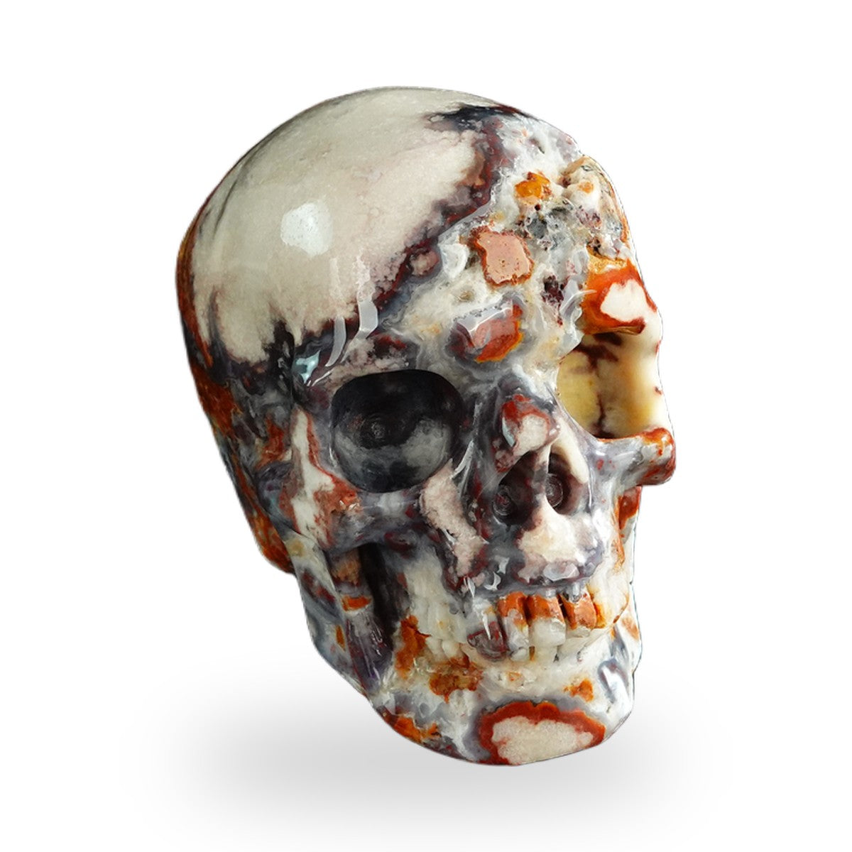 Blue Flower Agate crystal skull 3" SKH30BF18 photo 2