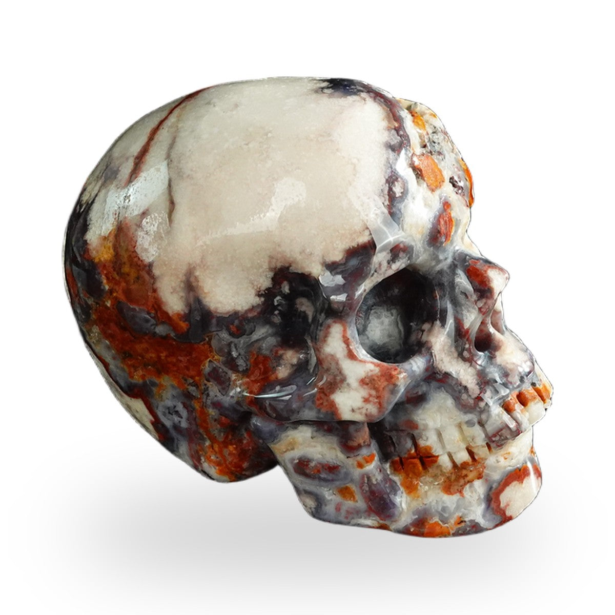 Blue Flower Agate crystal skull 3" SKH30BF18 photo 3