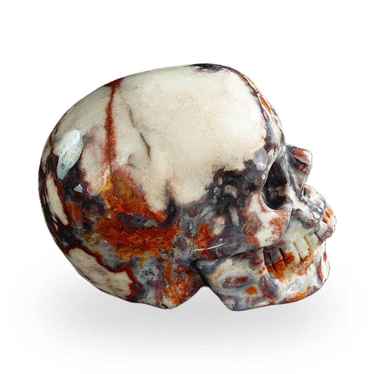 Blue Flower Agate crystal skull 3" SKH30BF18 photo 4