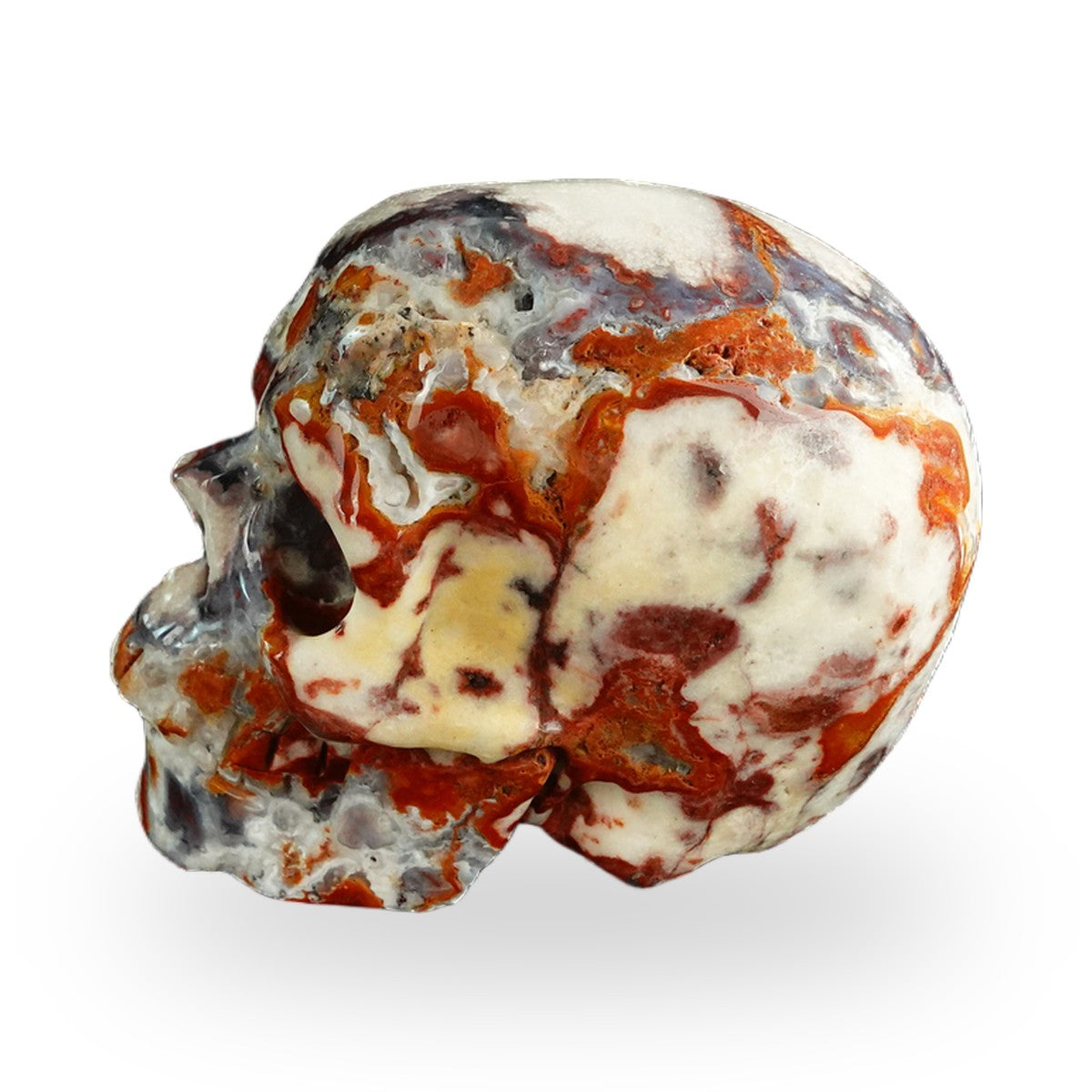 Blue Flower Agate crystal skull 3" SKH30BF18 photo 5