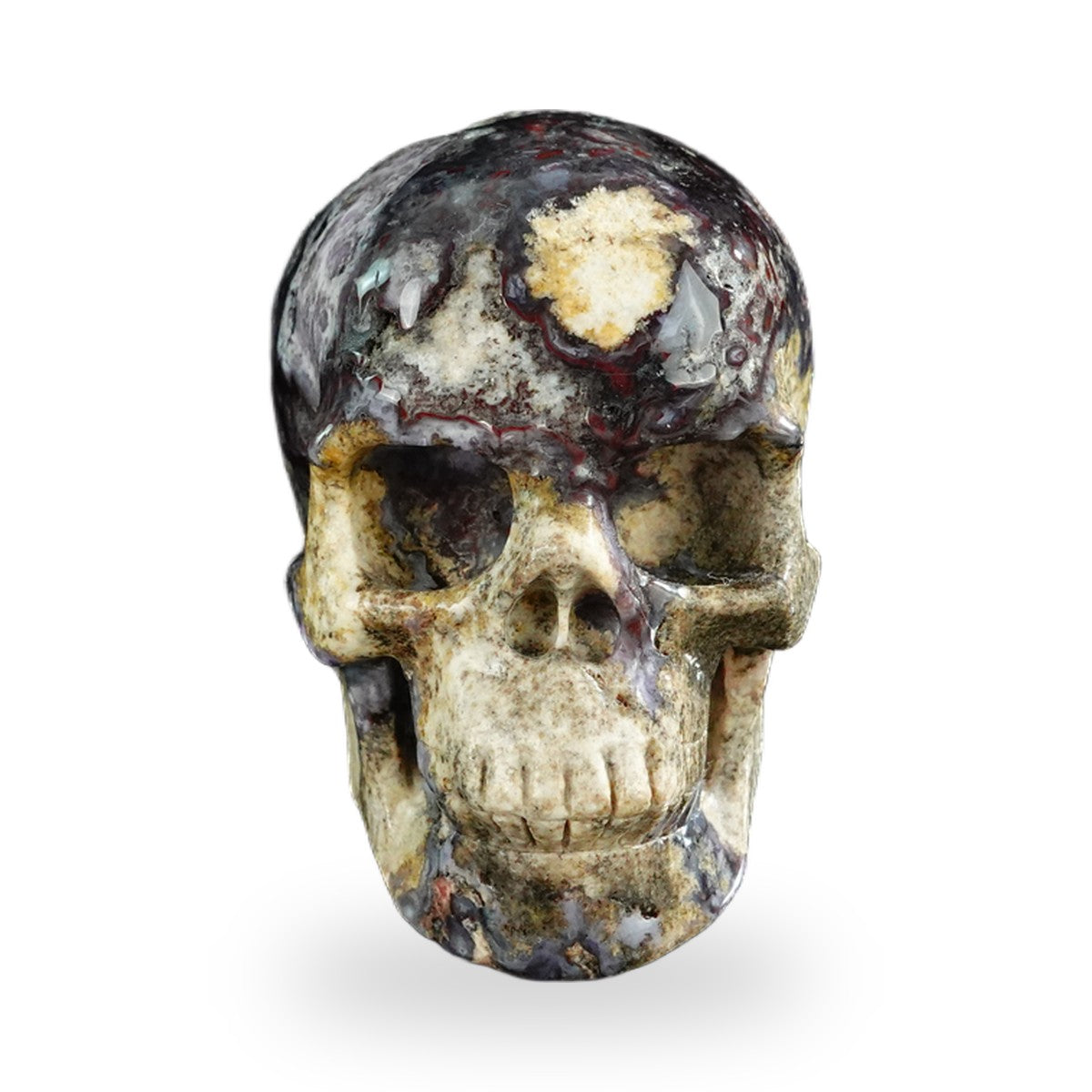 Blue Flower Agate crystal skull 3" SKH30BF19 photo 1
