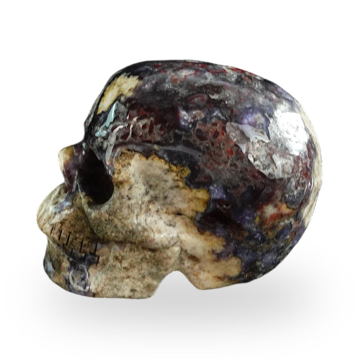 Blue Flower Agate crystal skull 3" SKH30BF19 photo 5