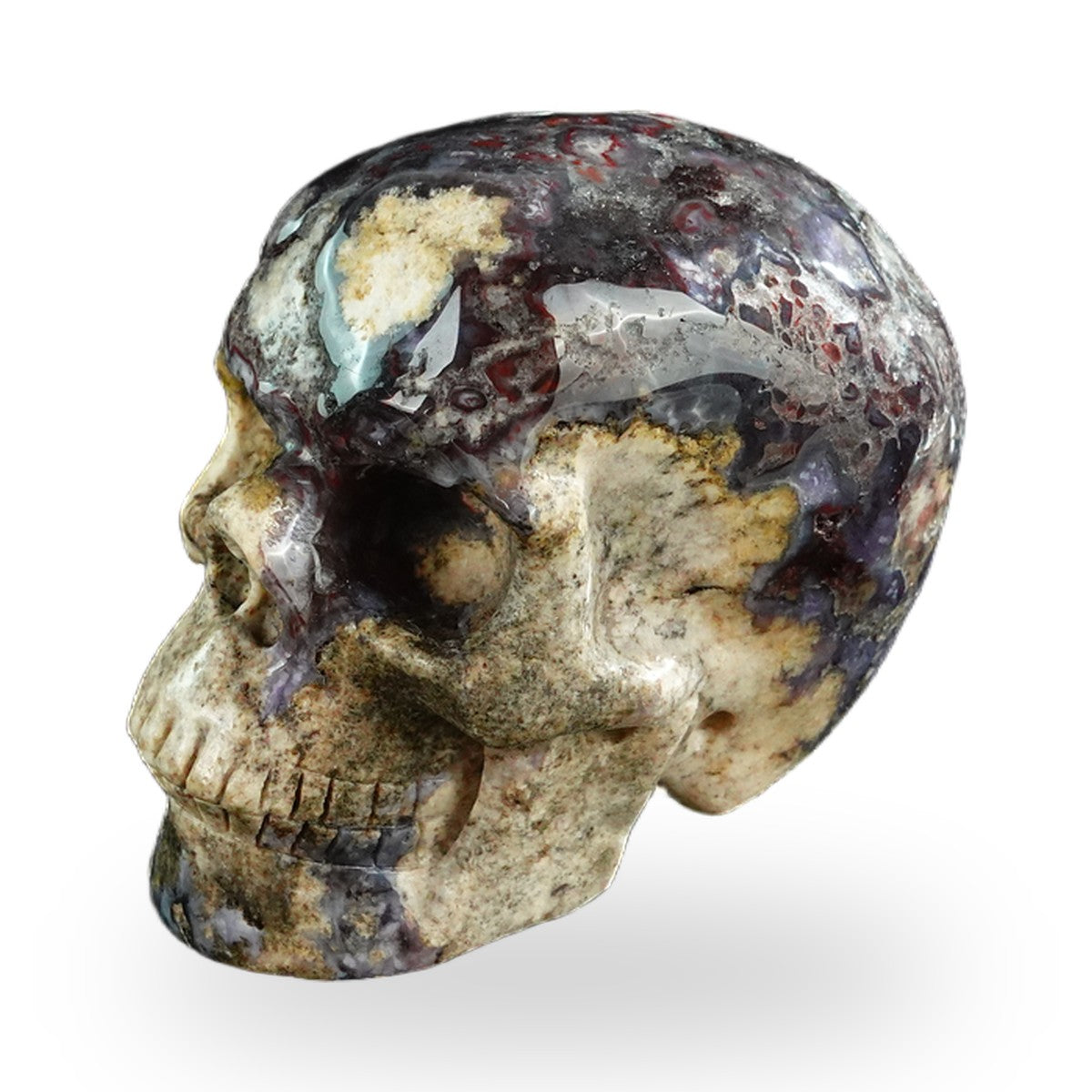 Blue Flower Agate crystal skull 3" SKH30BF19 photo 6