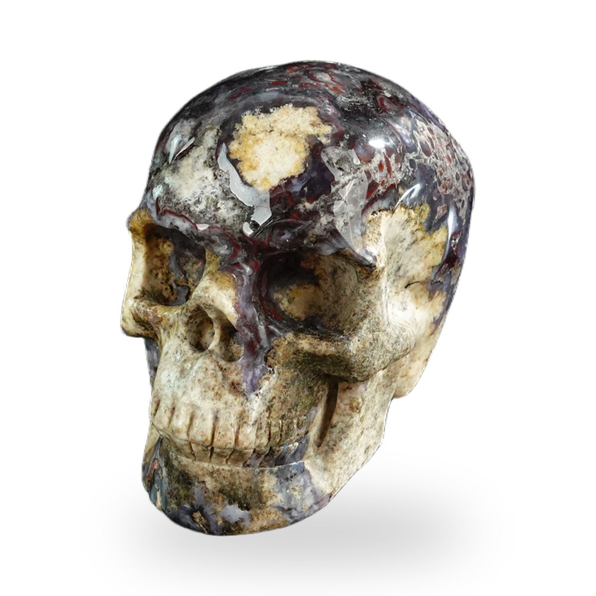 Blue Flower Agate crystal skull 3" SKH30BF19 photo 7