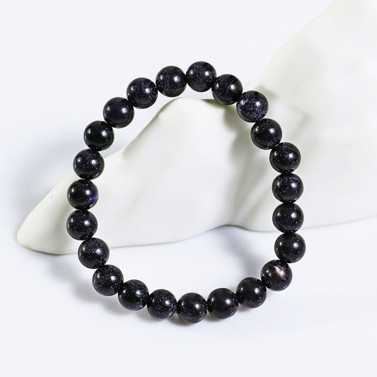 Natural Blue Gold Stone Beads Bracelet,Healing Energy Bracelet,Handcrafted Gift