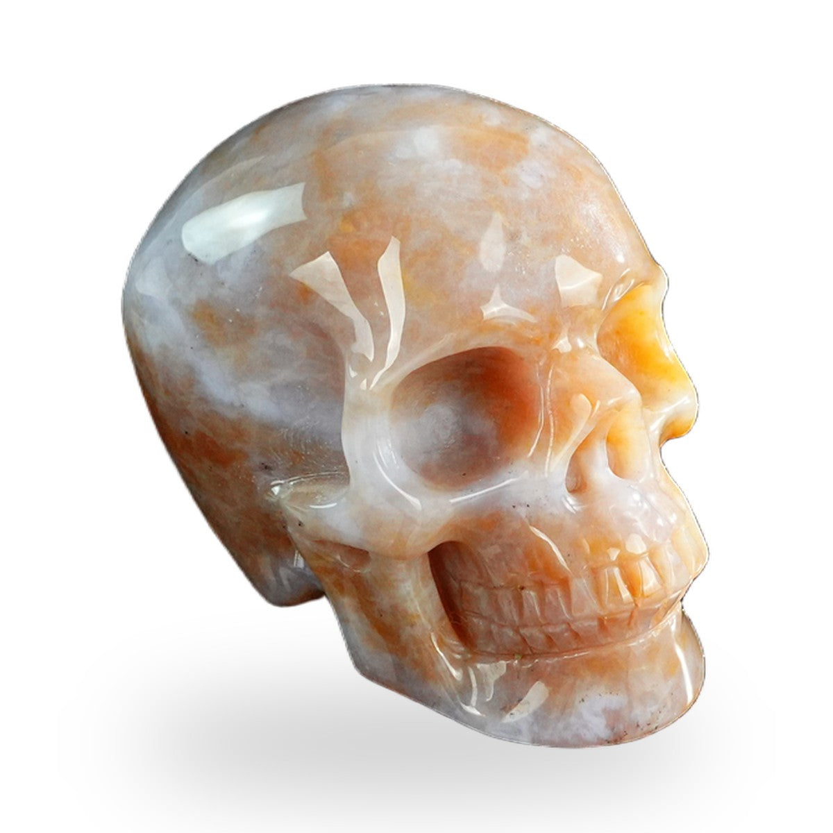 Chalcedony Jasper crystal skull 3" SKH30CJ01 view 4
