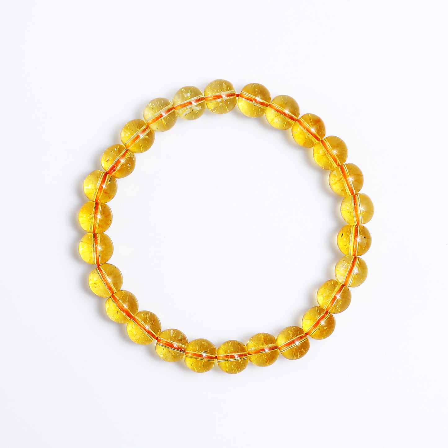 Natural Citrine Beads Bracelet,Healing Energy Bracelet,Handcrafted Gift