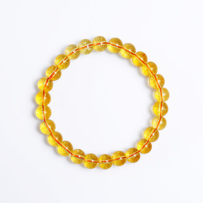 Natural Citrine Beads Bracelet,Healing Energy Bracelet,Handcrafted Gift