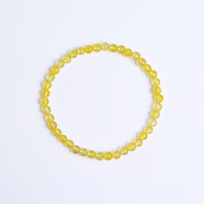 Natural Citrine Beads Bracelet,Healing Energy Bracelet,Handcrafted Gift
