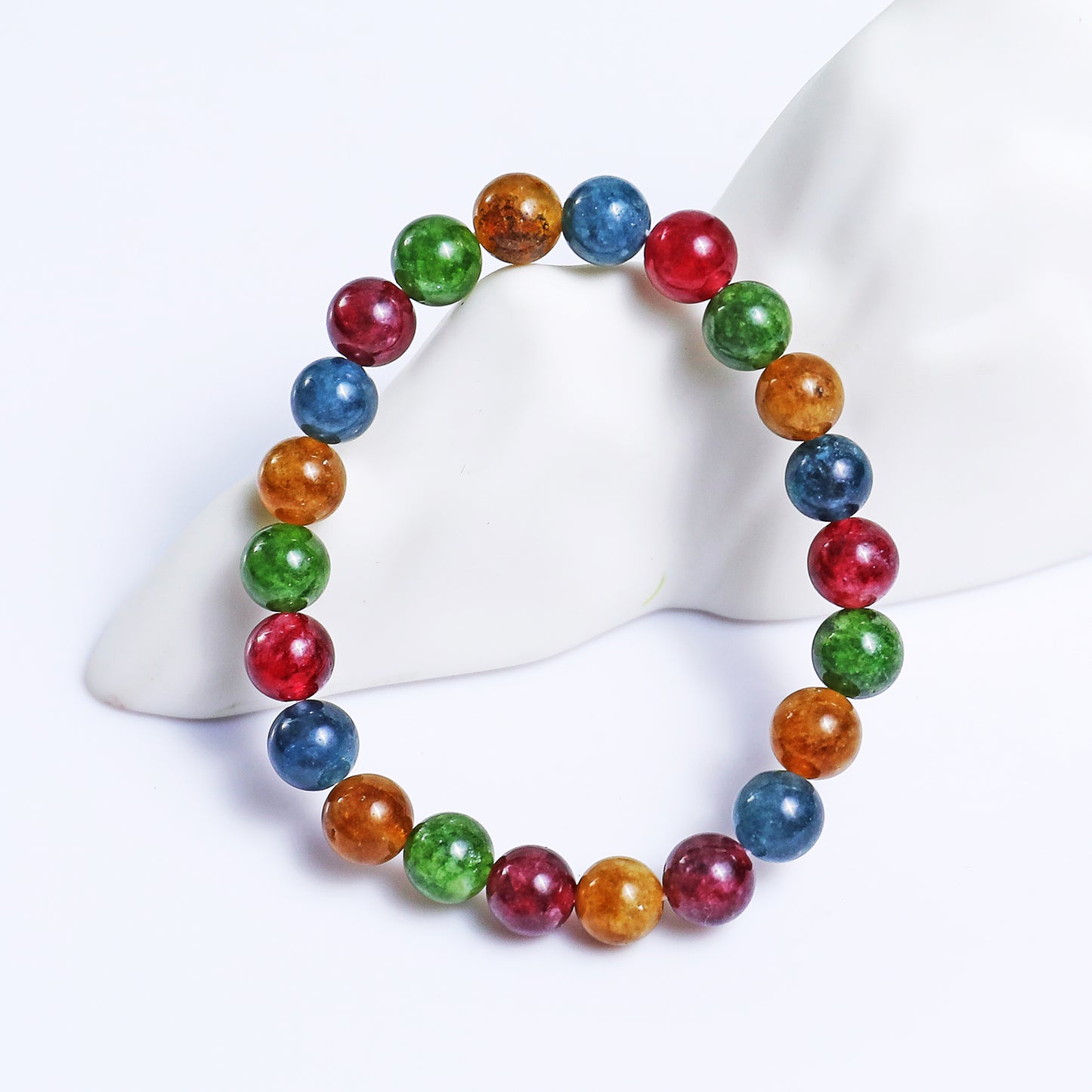Natural Colorful Jasper Beads Bracelet,Healing Energy Bracelet,Handcrafted Gift