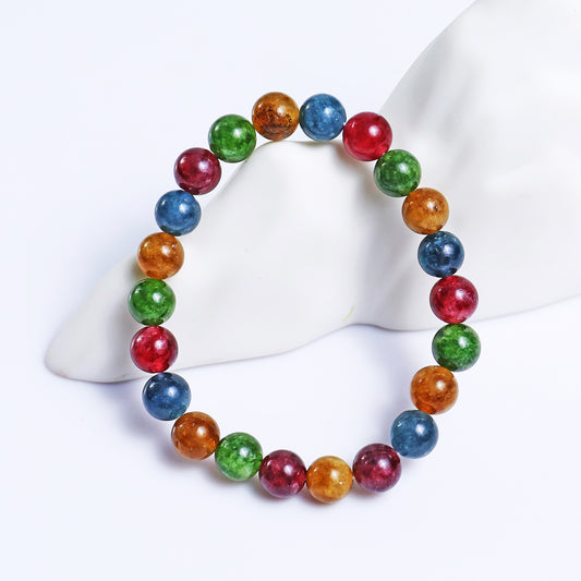 Natural Colorful Jasper Beads Bracelet,Healing Energy Bracelet,Handcrafted Gift