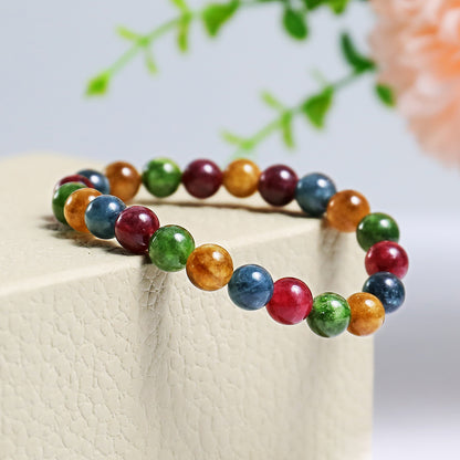 Natural Colorful Jasper Beads Bracelet,Healing Energy Bracelet,Handcrafted Gift