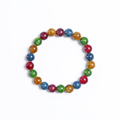 Natural Colorful Jasper Beads Bracelet,Healing Energy Bracelet,Handcrafted Gift