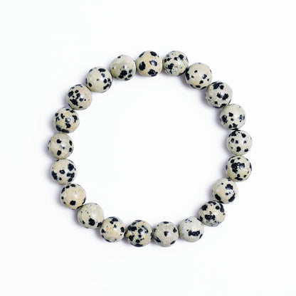 Natural Dot Stone Beads Bracelet,Healing Energy Bracelet,Handcrafted Gift