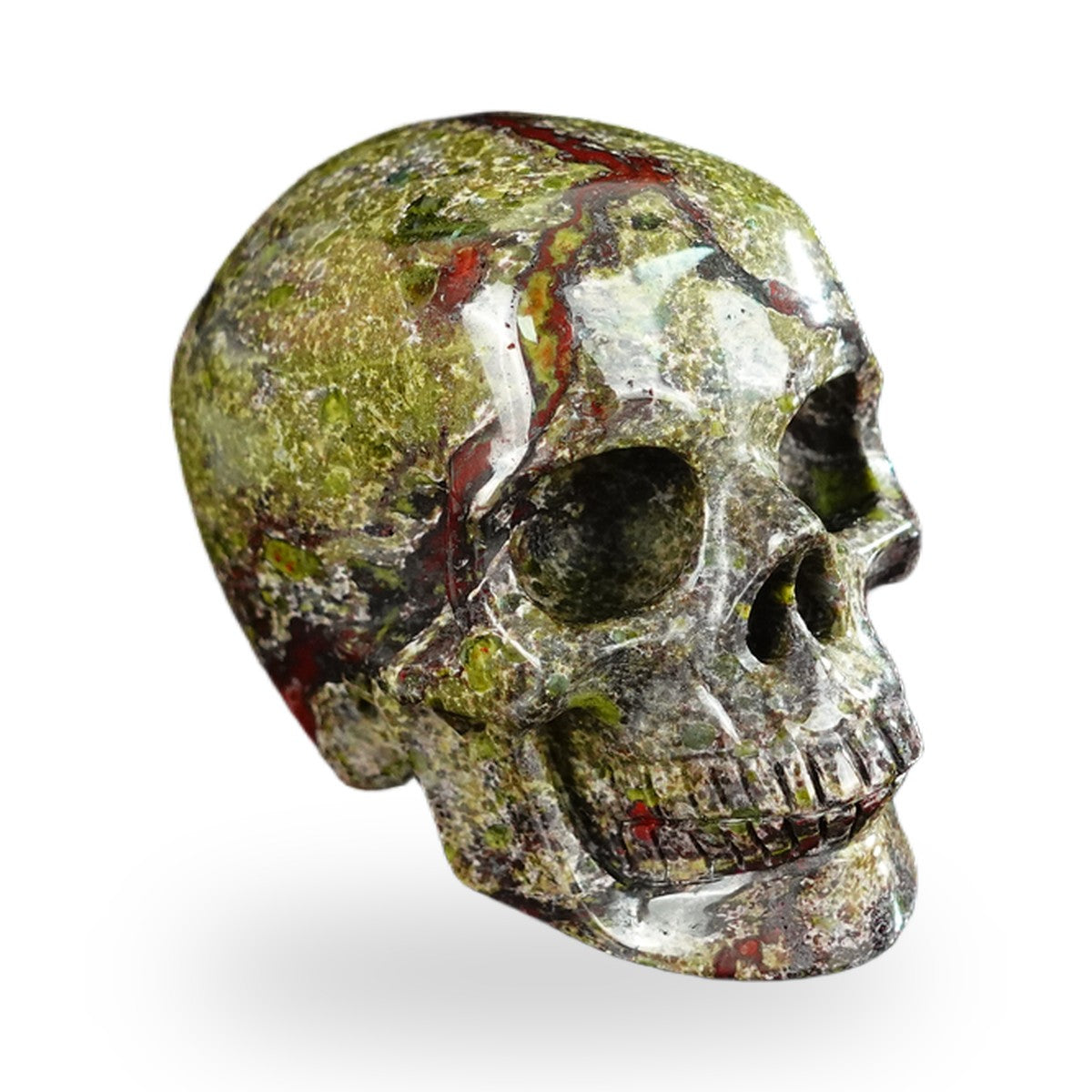Dragon Blood Jasper crystal skull 2.2" SKH20DB01 view 3