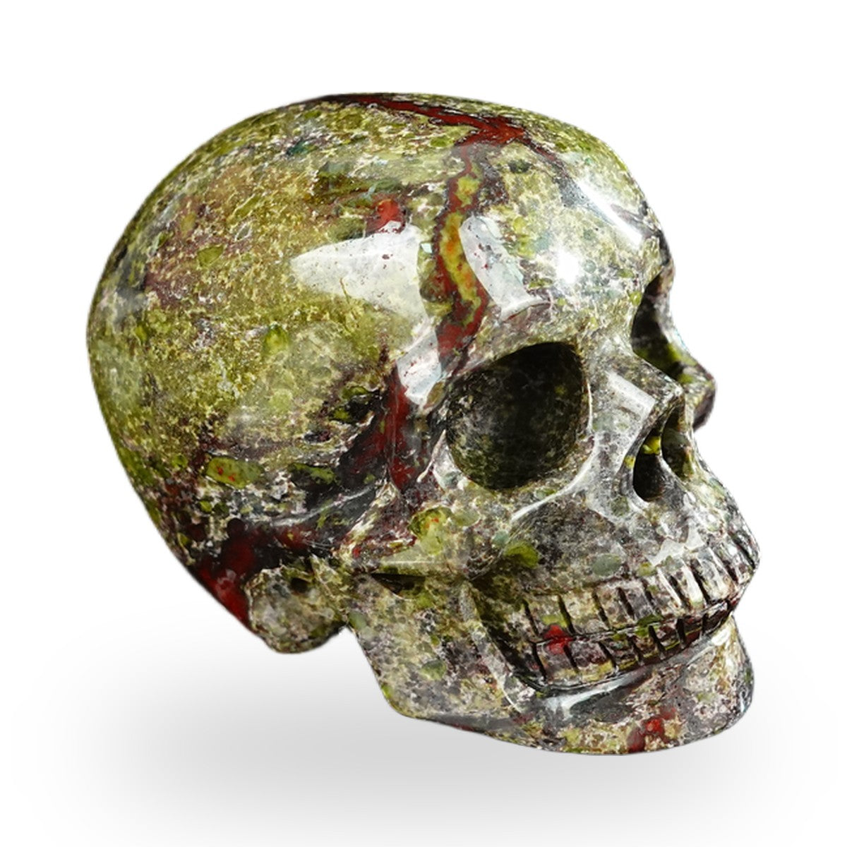 Dragon Blood Jasper crystal skull 2.2" SKH20DB01 view 4