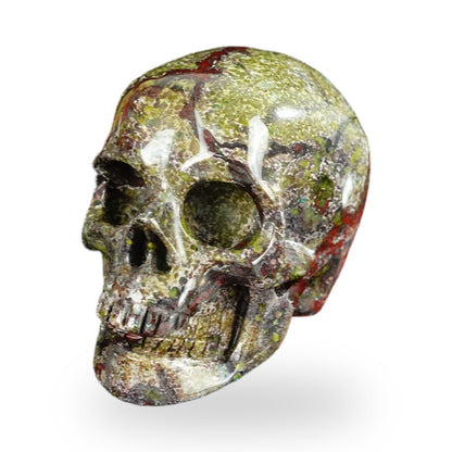Dragon Blood Jasper crystal skull 2.2" SKH20DB01 view 8