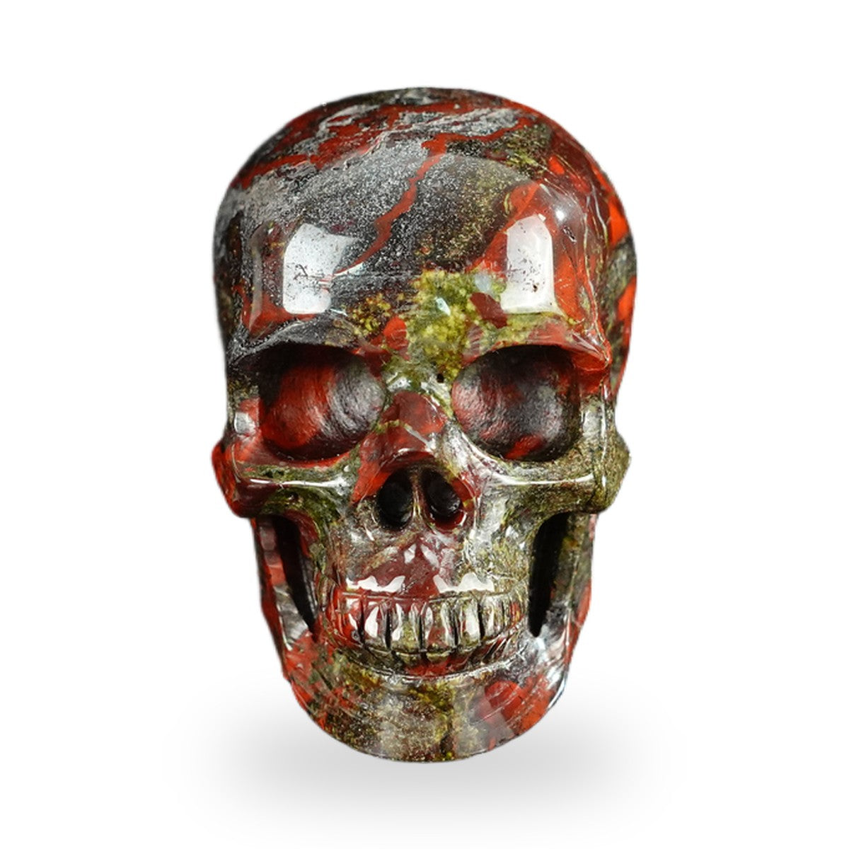 Dragon Blood Jasper crystal skull 2.2" SKH20DB05 photo 1