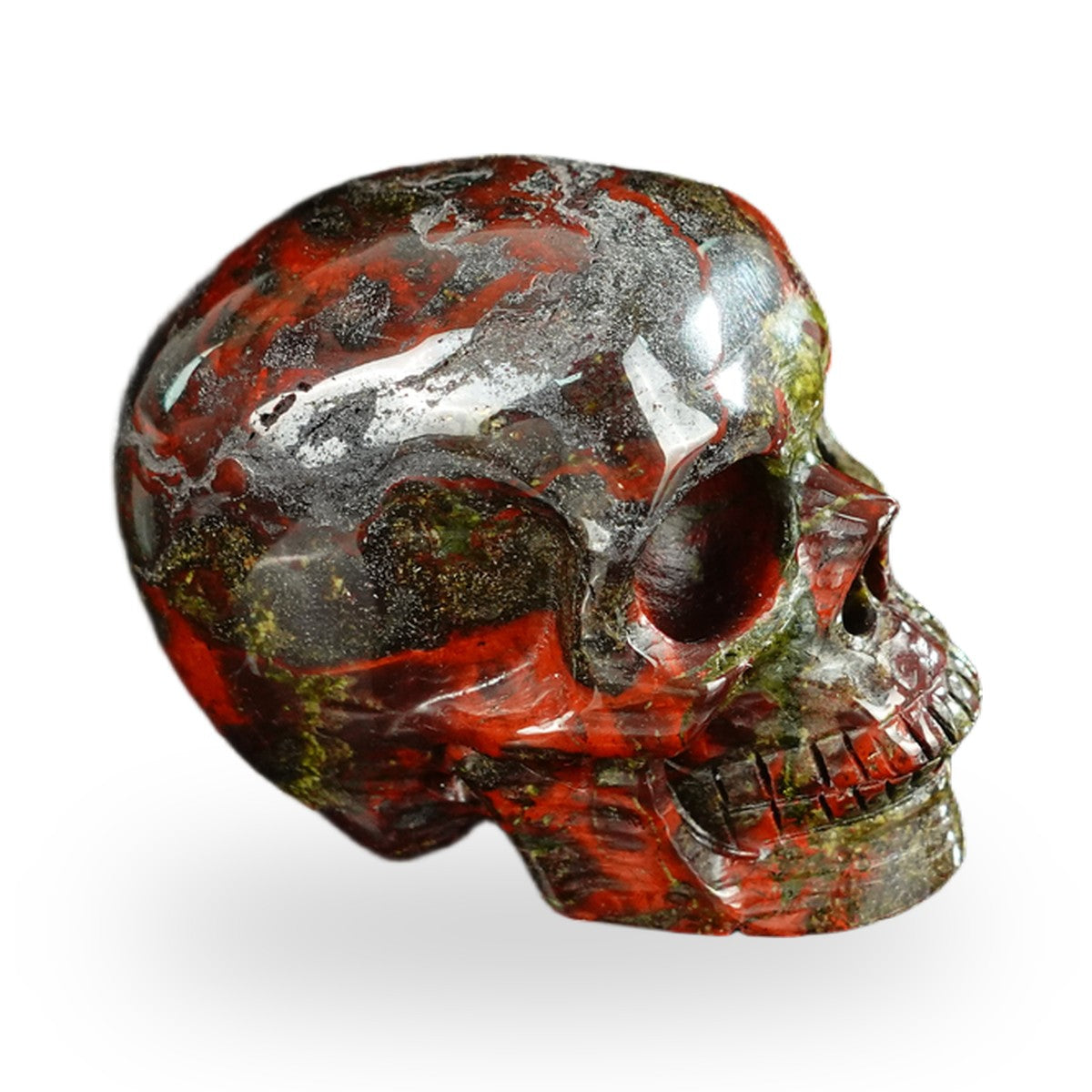 Dragon Blood Jasper crystal skull 2.2" SKH20DB05 photo 4
