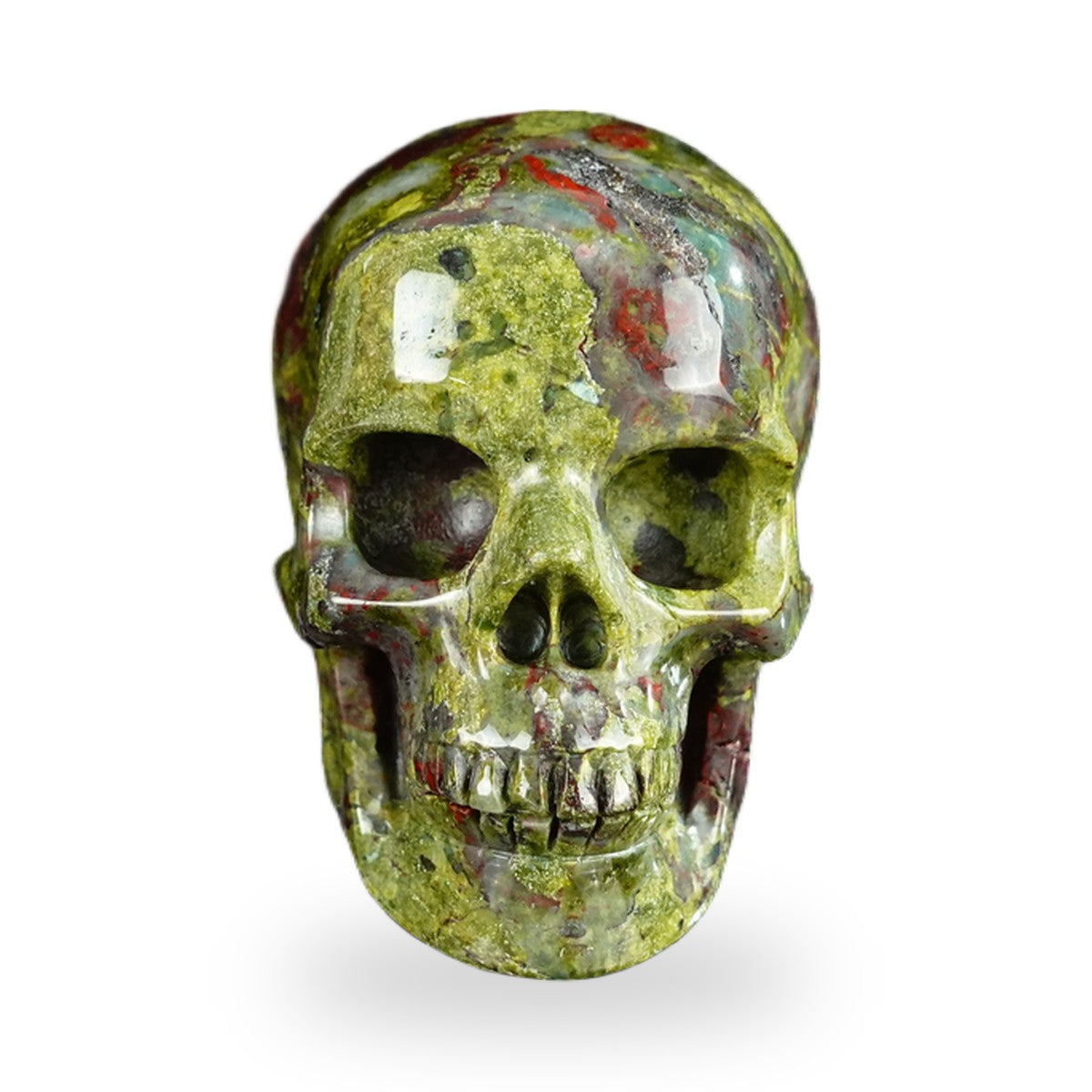 Dragon Blood Jasper crystal skull 2.2" SKH20DB17 photo 1