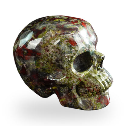 Dragon Blood Jasper crystal skull 3" SKH30DB01 view 4