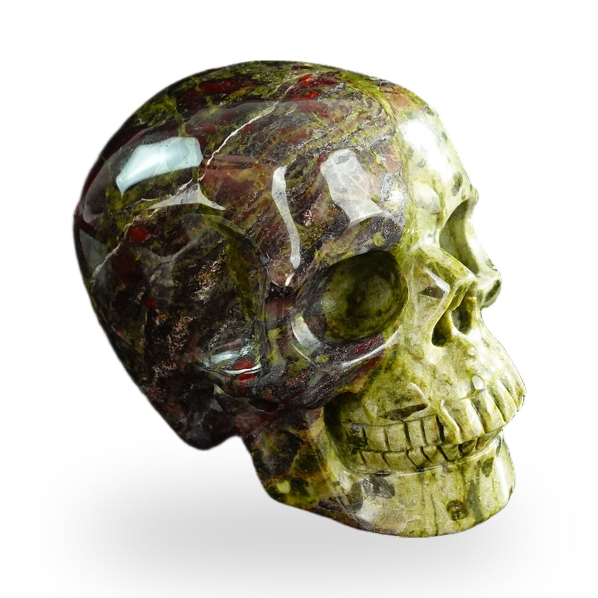 Dragon Blood Jasper crystal skull 3" SKH30DB03 photo 3