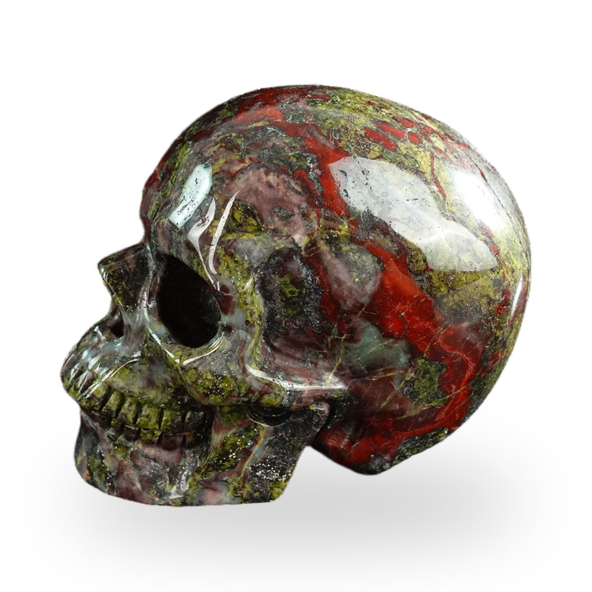 Dragon Blood Jasper crystal skull 3" SKH30DB04 photo 6