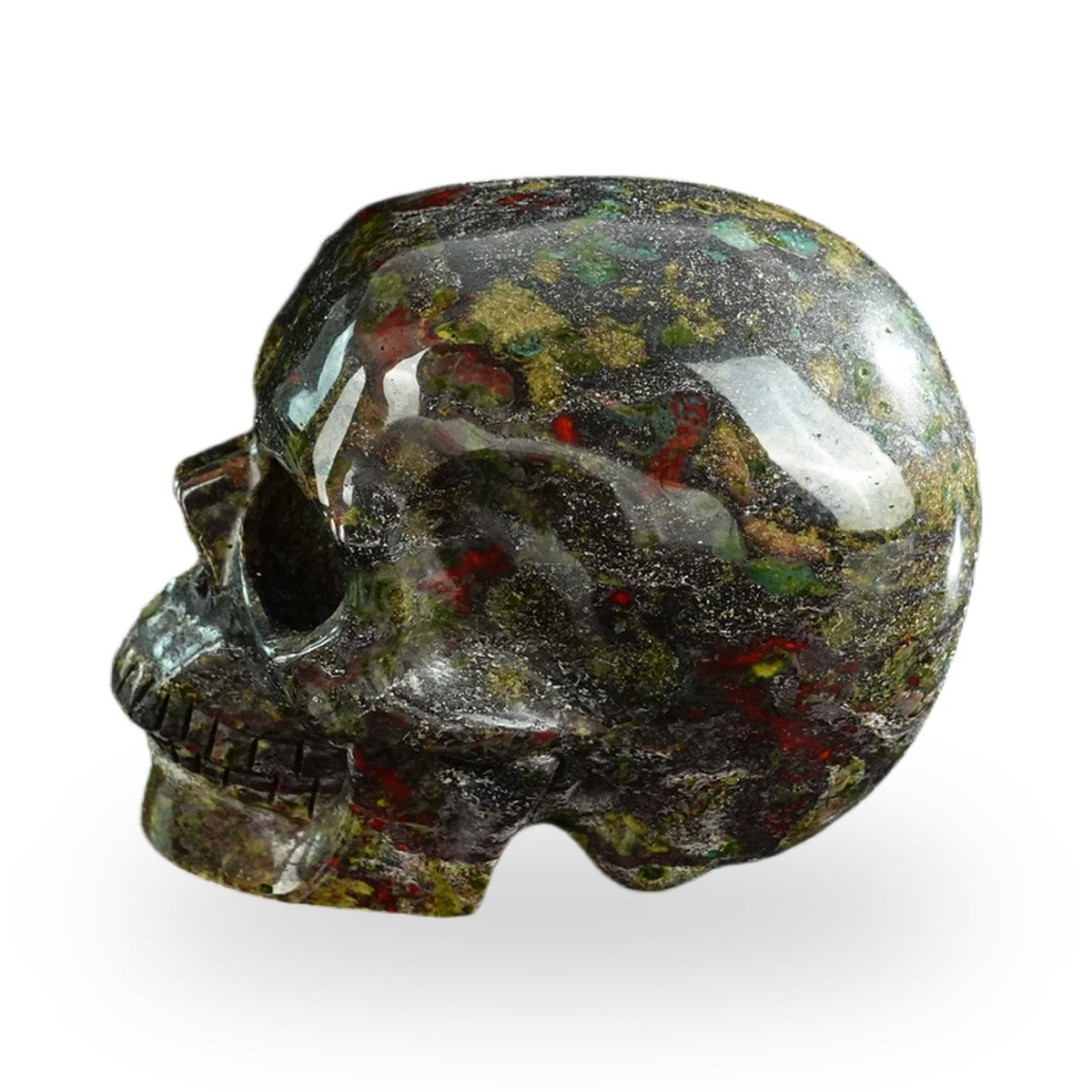 Dragon Blood Jasper crystal skull 3" SKH30DB05 photo 6