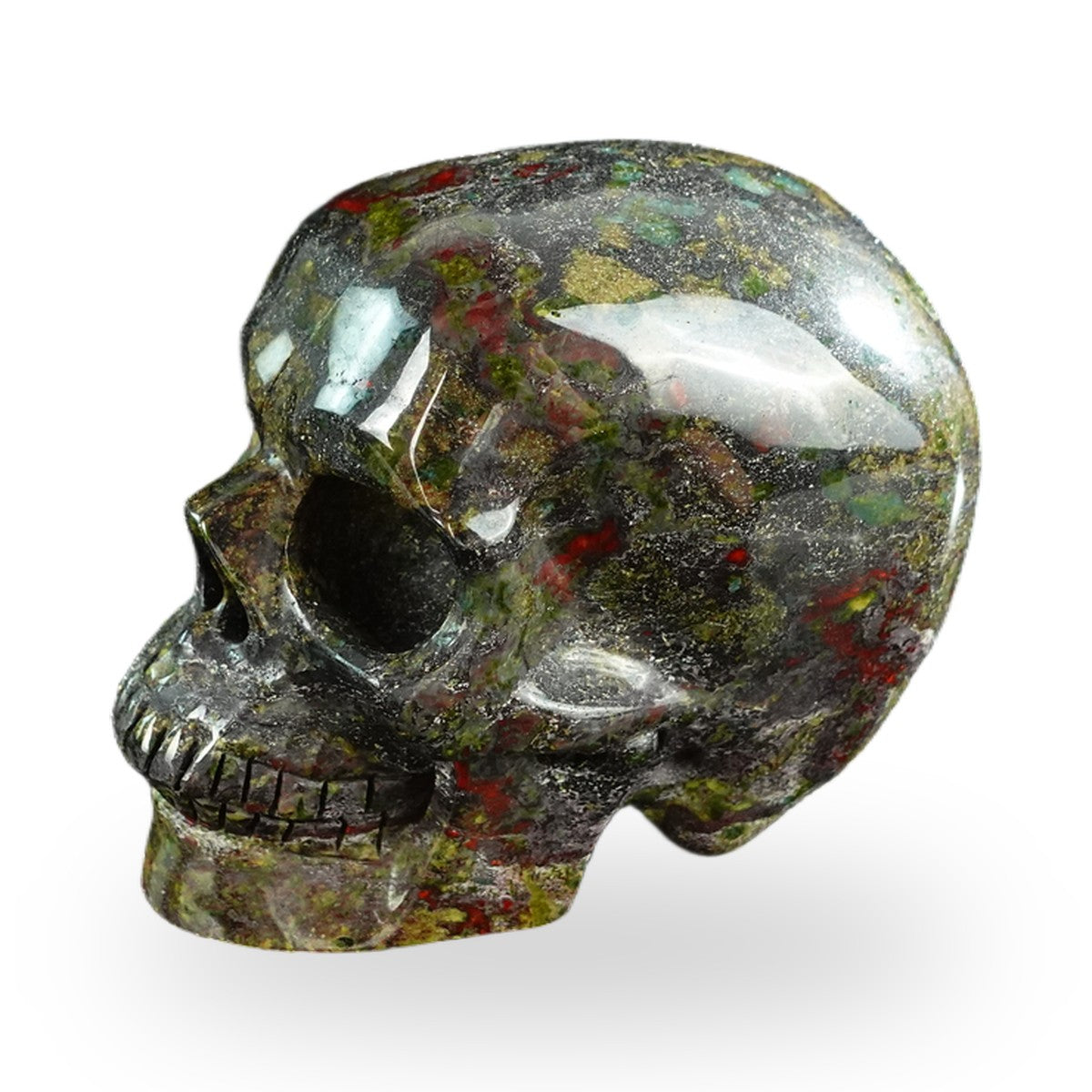 Dragon Blood Jasper crystal skull 3" SKH30DB05 photo 7