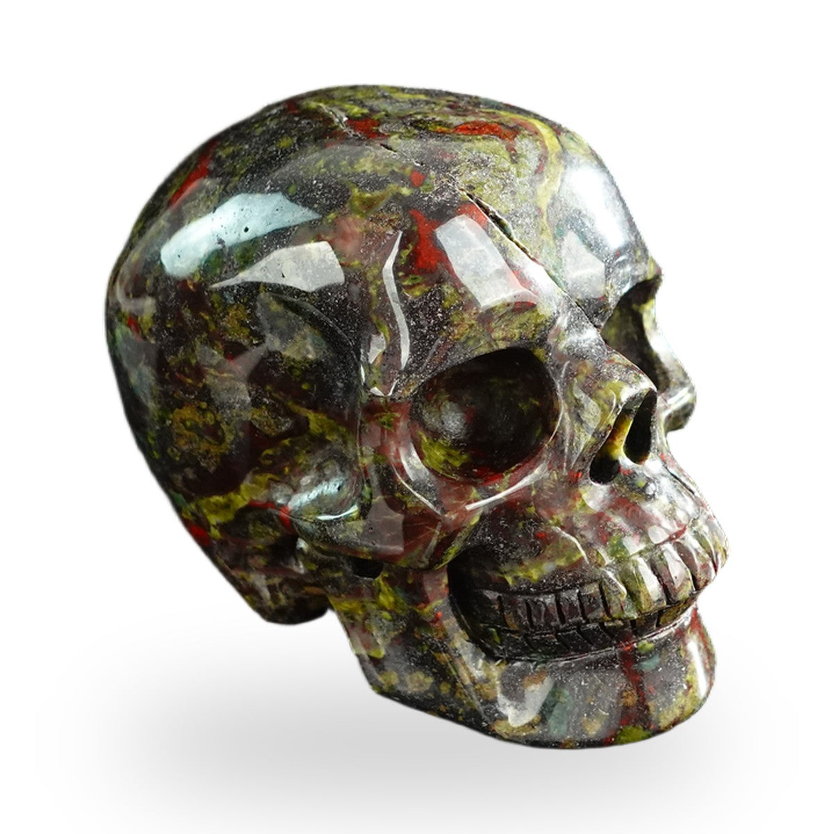 Dragon Blood Jasper crystal skull 3" SKH30DB12 photo 3