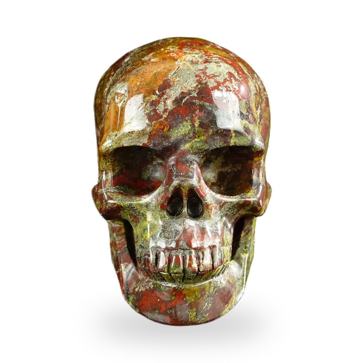 Dragon Blood Jasper crystal skull 3" SKH30DB14 photo 1