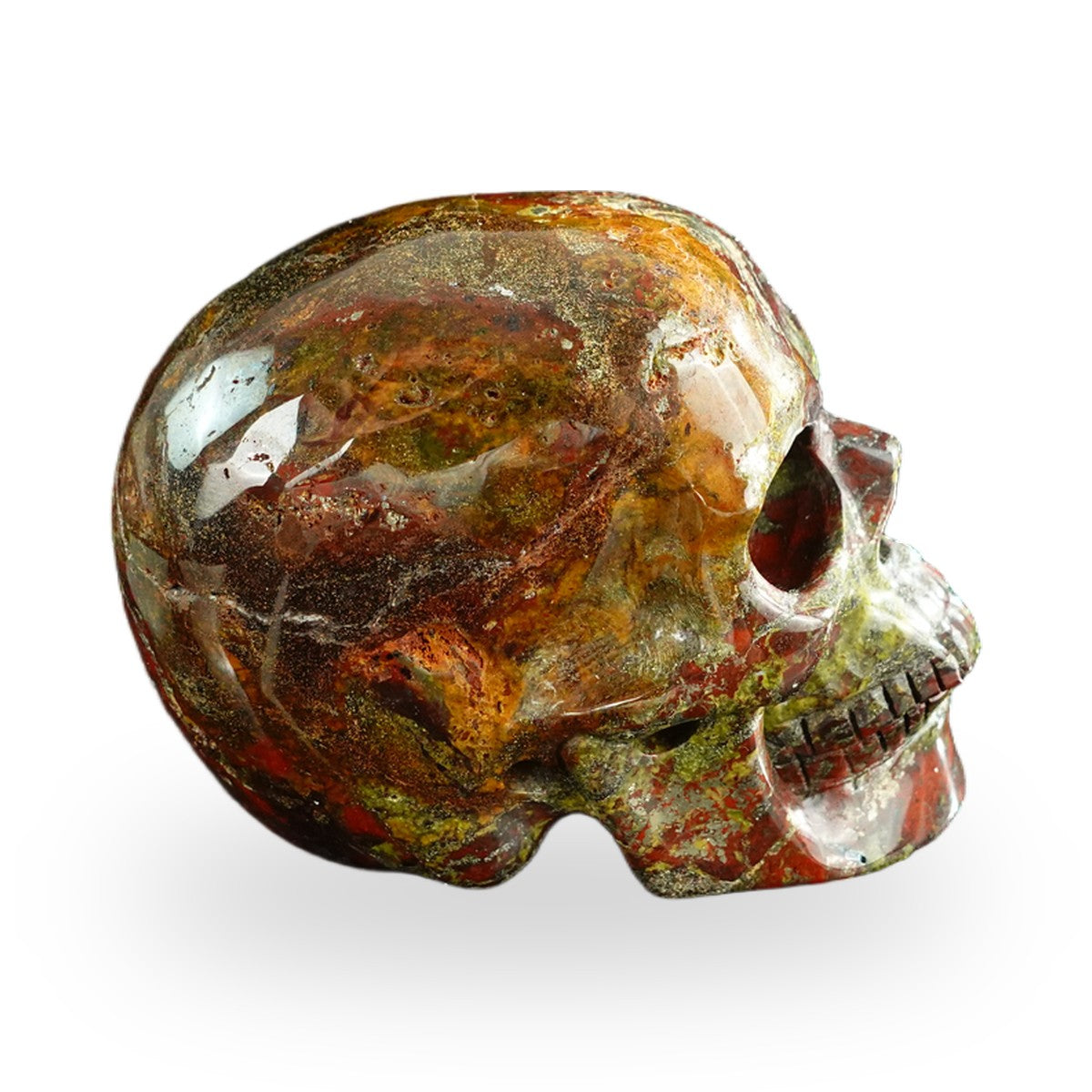 Dragon Blood Jasper crystal skull 3" SKH30DB14 photo 5