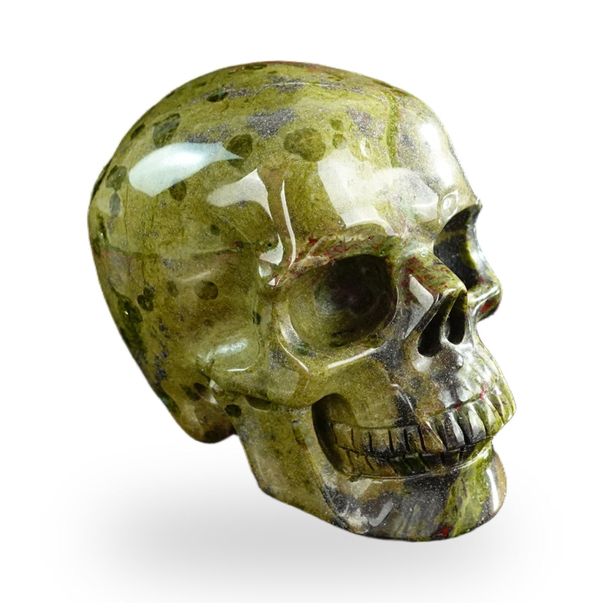 Dragon Blood Jasper crystal skull 3" SKH30DB17 photo 3