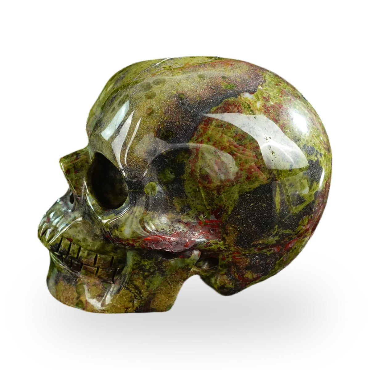 Dragon Blood Jasper crystal skull 3" SKH30DB17 photo 6