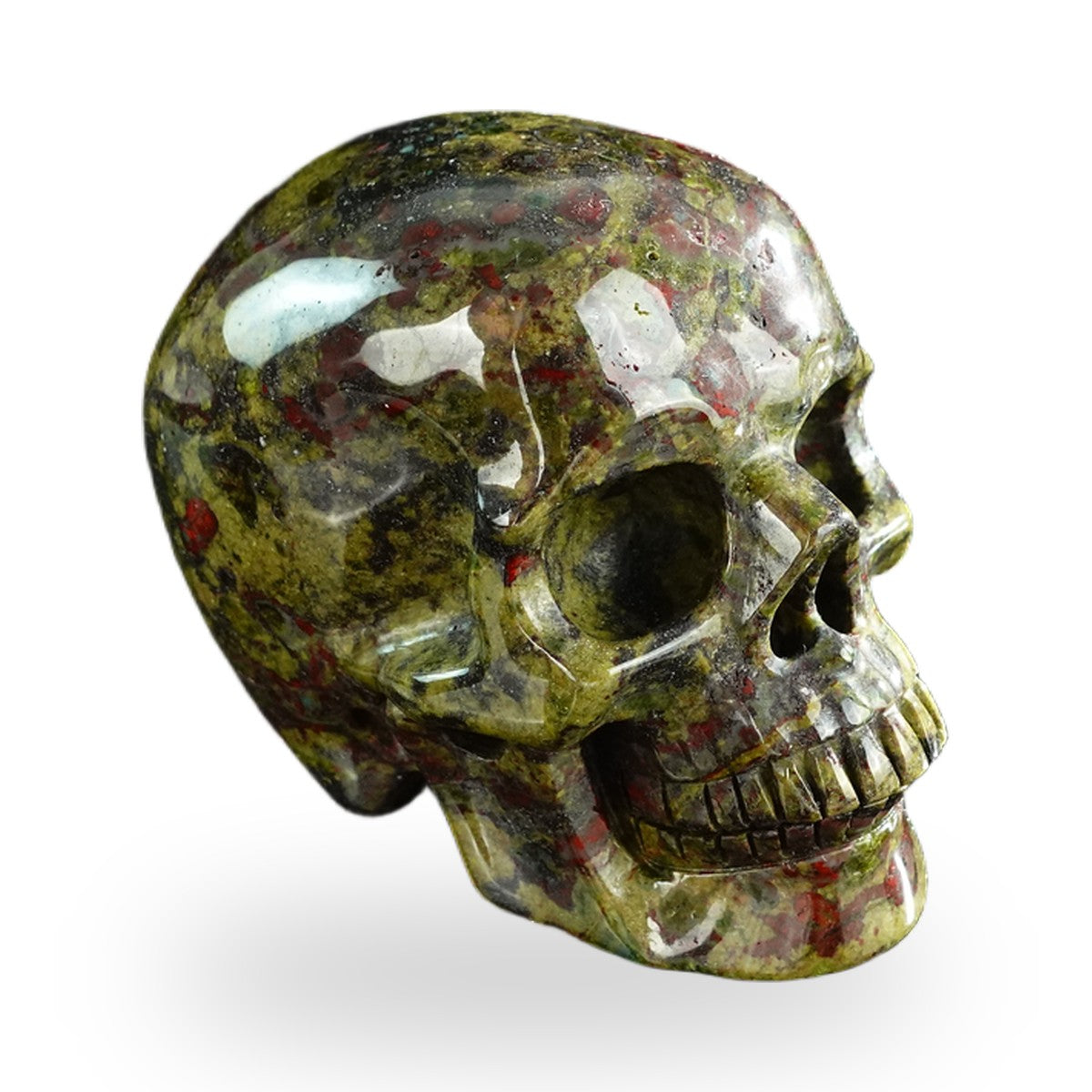 Dragon Blood Jasper crystal skull 3" SKH30DB18 photo 3