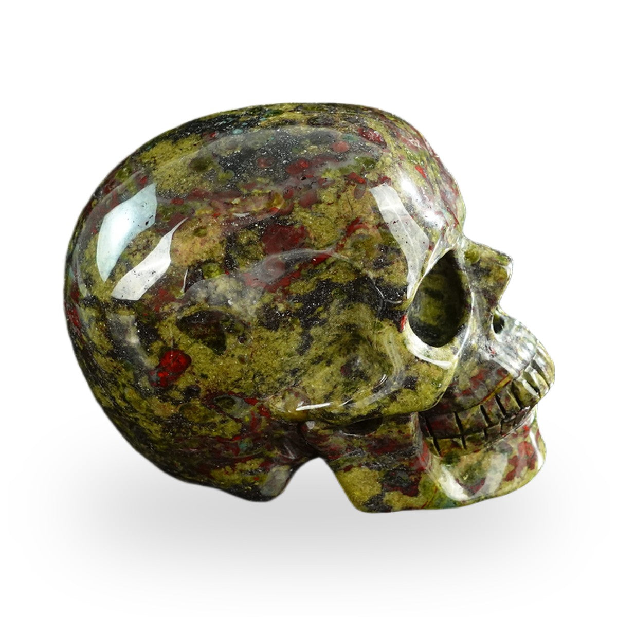 Dragon Blood Jasper crystal skull 3" SKH30DB18 photo 5